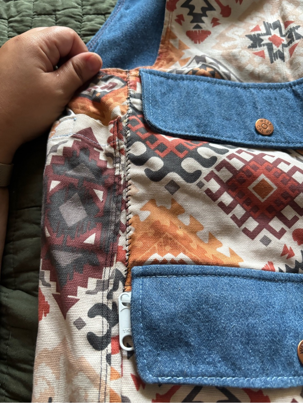 vintage West Cal .45 reversible western vest  70s/80s image 9